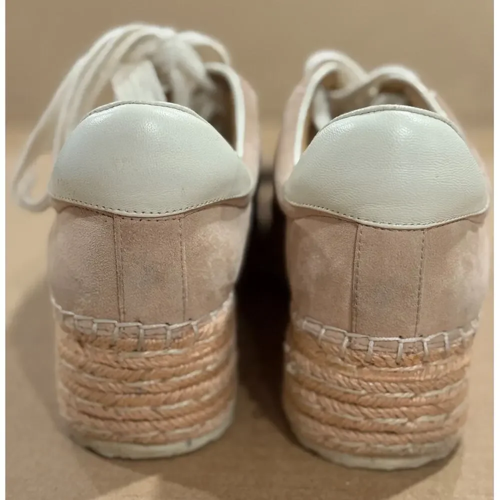 Joie Dabna Suede Platform Espadrille Wedge Sneaker Womens EU 39 US 9 Blush Pink